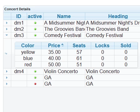 Create, Edit, Set Prices, and RESET existing events easily 