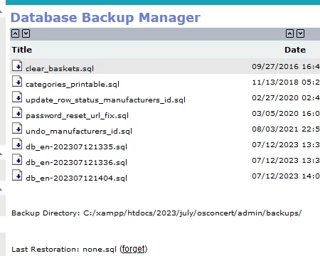 Use Backup and Restore inhouse when making important changes to the system