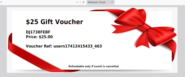 Fixed Price Gift Vouchers