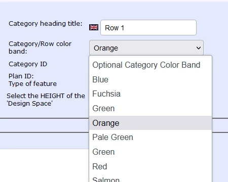 Edit complete row/category Color Bands for easy pricing.