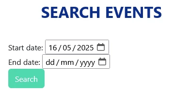 Enable Search Events by Date feature for multiple performances.