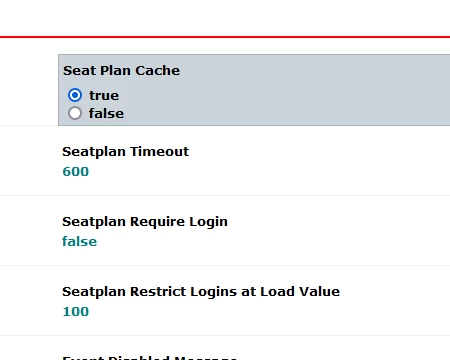 Enable seat plan caching for better performance.