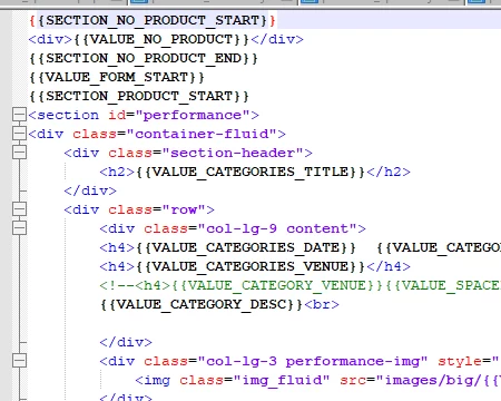 Rework Front End templates with Bootstrap features incorporating data Placeholders.